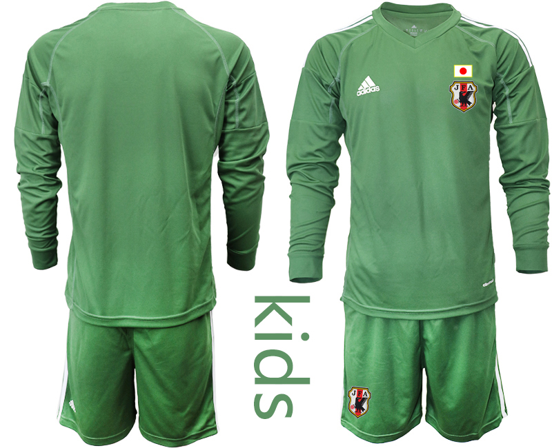 Youth 2020-2021 Season National team Japan goalkeeper Long sleeve green Soccer Jersey